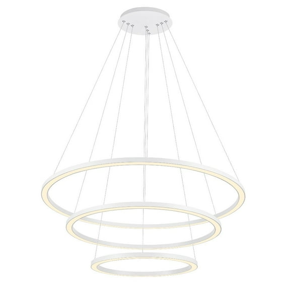CWI Lighting Chalice 3Contemporary Metal LED Chandelier in White