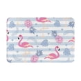 thumbnail image 1 of Balery Flamingo and Pineapple Felpudo de franela, resistente a las manchas y a la decoloración, para uso interior y exterior, fácil de limpiar, 40 x 60 cm, 1 of 7