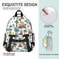 thumbnail image 5 of Colorful Dinosaurs Volcanoes Plants Pattern Cute School Backpack Bag for School with Padded Back and Adjustable Shoulder Straps 15.25"x11.5"x5.25", 5 of 5
