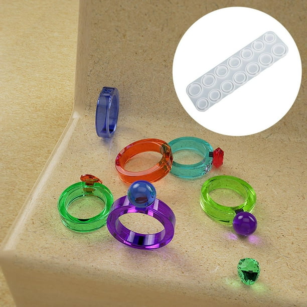 Modelo de anillo de silicona, resina artesanías de joyería