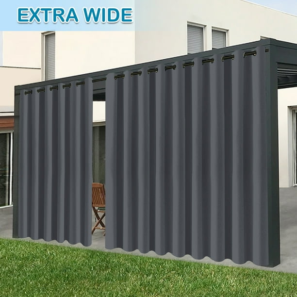 Lapalife Blackout Curtains Outdoor Waterproof W71xL84, Weighted Indoor