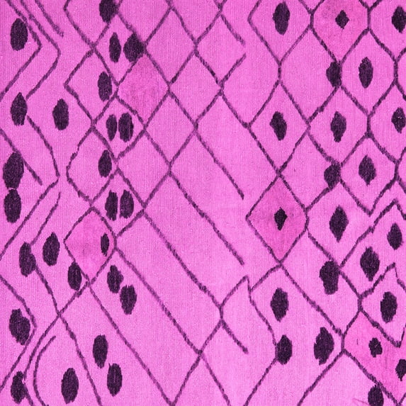 Ahgly Company Indoor Square Abstract Pink Modern Area Rugs, 3' Square
