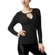thumbnail image 2 of INC Womens Keyhole Knit Sweater, Negro, Mediano I-N-C Tejer, 2 of 2