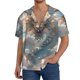 thumbnail image 1 of Fotbe Cool Cloud White Dragon Camisa Estampada de Manga Corta para Hombre, Casual de Verano, Estilo Playero, Sin Arrugas-X-Large, 1 of 5