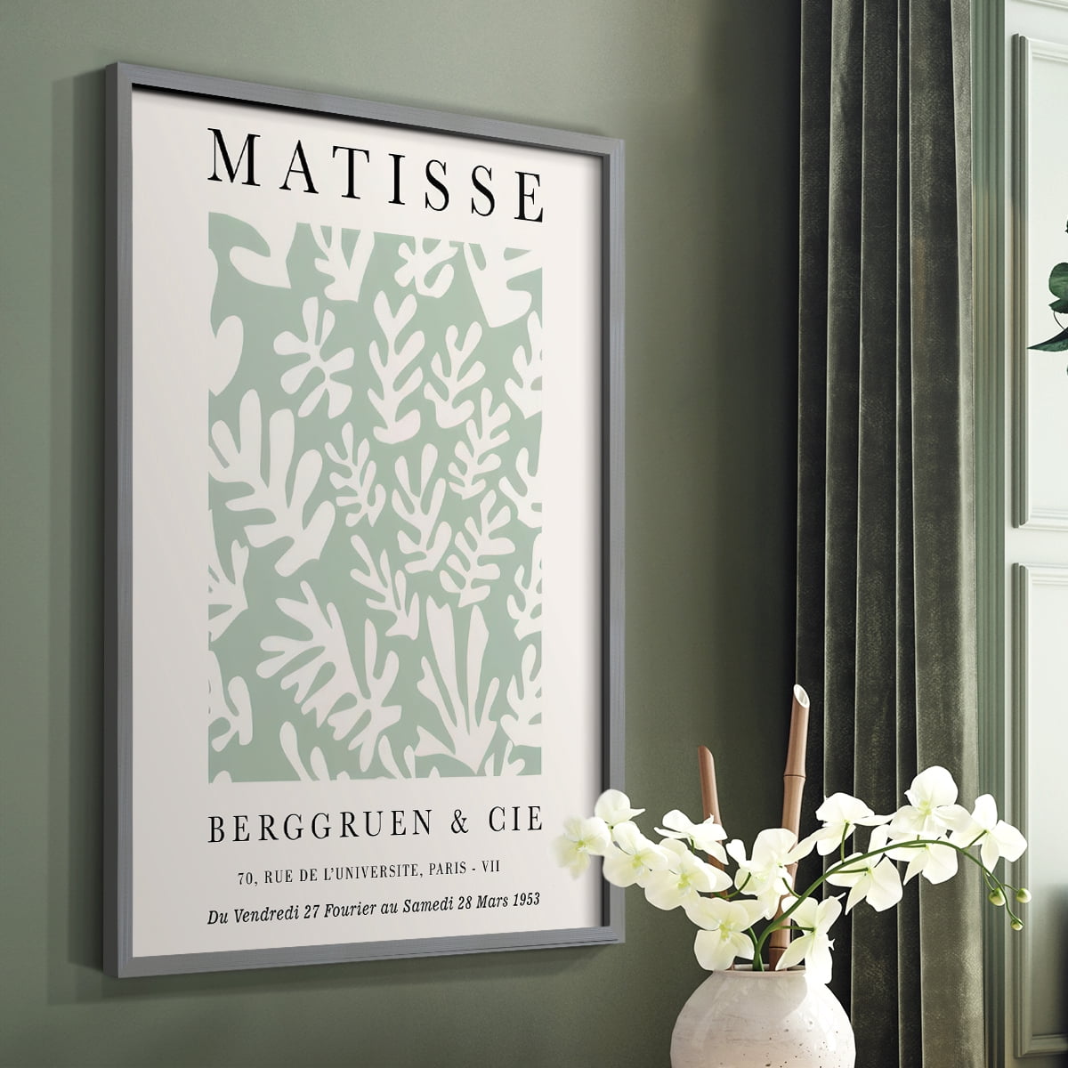 Matisse CLXXVIII Framed Print in Gray Solid Wood 8 x 10 Framed Print
