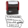 thumbnail image 1 of Custom Iowa State Map Stamp Personalized Self Inking Family Address Map Stamp, 1 of 1