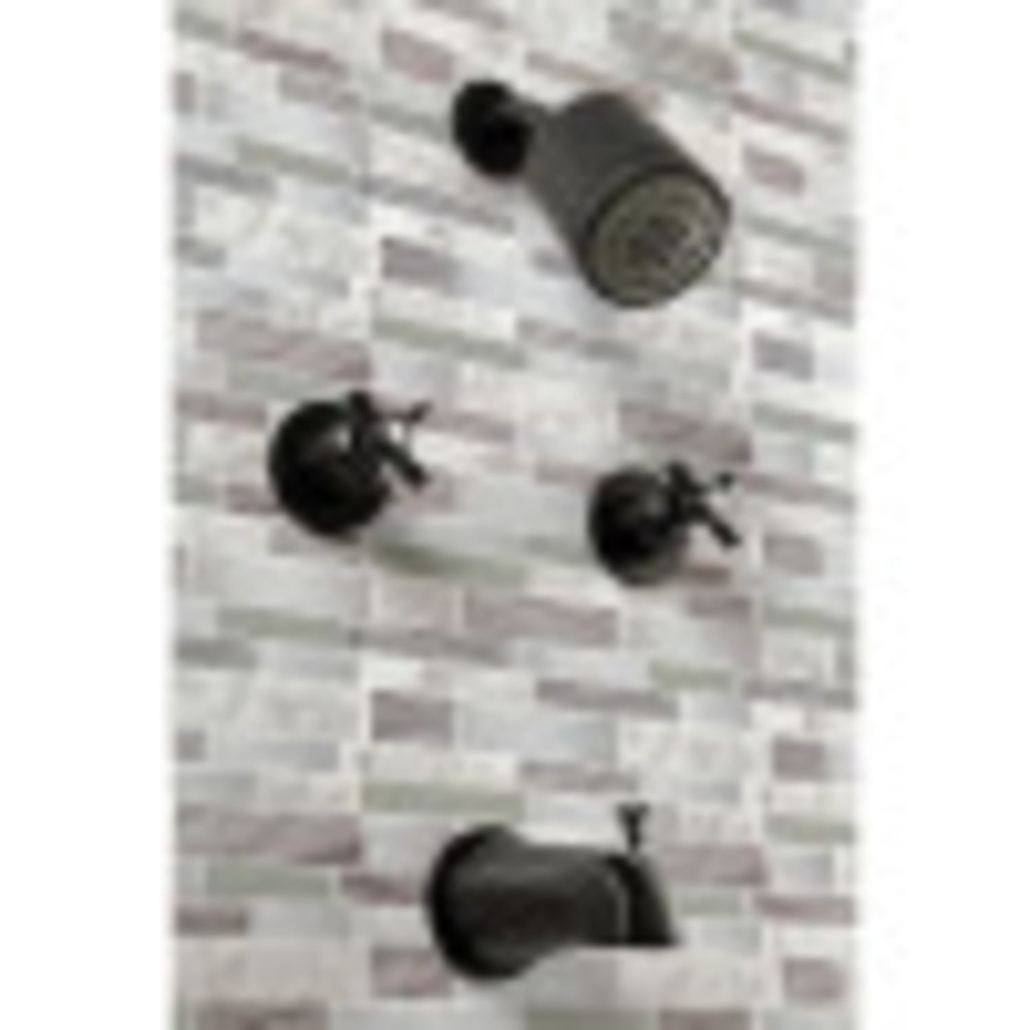 Kingston Brass KBX8140ZX Millennium Two-Handle Tub and Shower Faucet, Matte Black