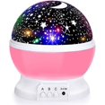 thumbnail image 1 of Kids Night Light 360-degree Rotating Projector 8 Colors Changing With Usb Cable,Pink, 1 of 1