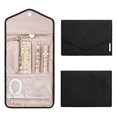 thumbnail image 4 of Imitation Leather Jewelry Storage Roll Travel Folding Portable Jewelry Bag Earrings Bracelets Jewelry Storage Bag, 4 of 7
