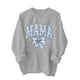 thumbnail image 4 of Penkiiy Mujeres de manga larga Mama Sudaderas de cuello redondo Suéter suelto blusa ligera Tops M Gris, 4 of 7
