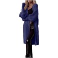 thumbnail image 2 of Bxsruta Cardigan for Women, Women's Long Double Pocket Blouses Knitted Sweater Fashion Casual Cardigan, 2 of 7