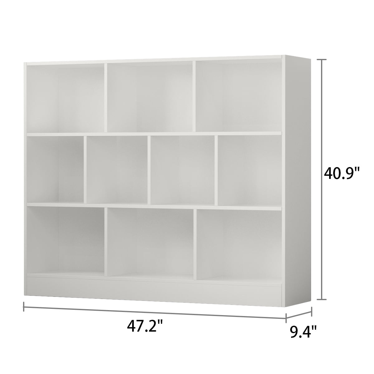 KULAGAGA 10-Cube Storage Shelf, Multipurpose Cubby Shelving Unit Display Storage Bookcase Bookshelf, Storage Cubes Organizer Cabinet for Home Office Living Room Bedroom, White(L 47.2in)