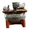 thumbnail image 3 of Fuente de agua de mesa con cascada decorativa, tetera Fengshui para casa de té, adorno de agua corriente para el hogar, la oficina, el dormitorio y el, 3 of 8