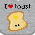 thumbnail image 4 of Inktastic I Love Toast Boys or Girls Baby Bib, 4 of 4