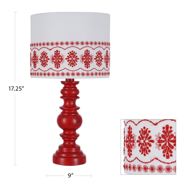 Red And White Lamp Shades