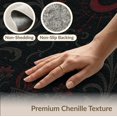 thumbnail image 6 of ODIKA 4'x6' Washable Area Rug Black Red Ornate Floral Design Intricate and Flame Motif for Dorm Room, Small Living Stain Resistant Low Profile, Easy Care, 6 of 7