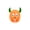 Orange, variant on Fun Dog Chew Toy, Cute Expression, Fun Cartoon Aliens-Shaped Plush Toy, Built-In Sound Mechanism, Helps With Dog'S Dental Health, For Small And Medium-Sized Dogs.