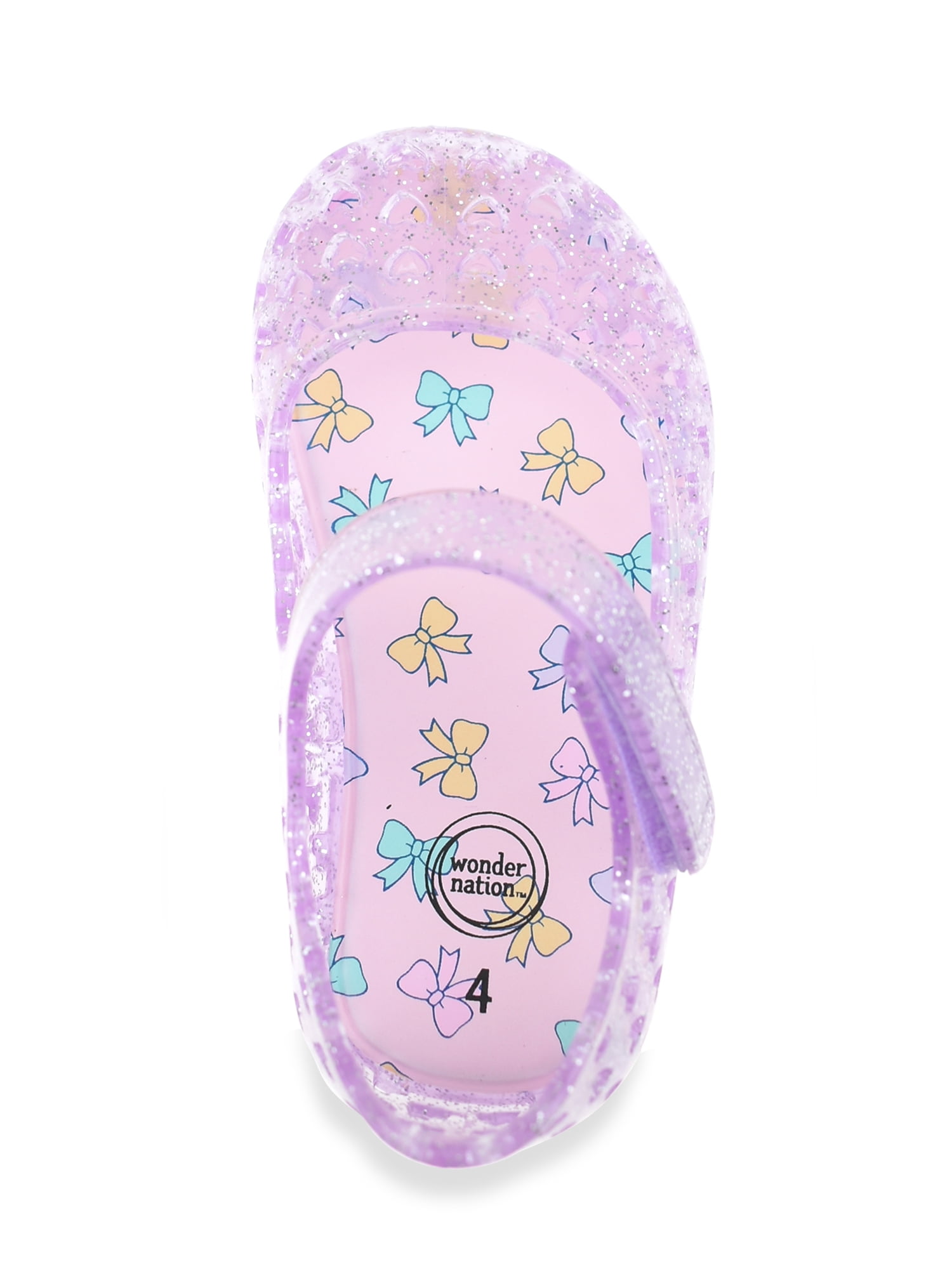 Wonder Nation Baby and Toddler Girls Mary Jane Jelly Shoes