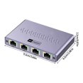 thumbnail image 5 of Necvior Gigabit Ethernet Splitter 1 to 4 Port RJ45 Networking Adapter RJ45 Ethernet Connector Aluminum Case for Home Office, 5 of 13