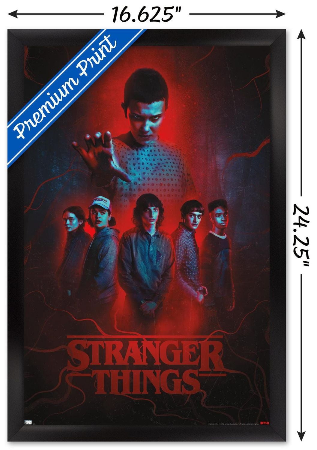 Netflix Stranger Things: Season 4 - Group Wall Poster, 14.725" x 22.375" Framed