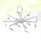 thumbnail image 2 of Percha de acero inoxidable plegable con gancho antideslizante para secar ropa, con 16 pinzas para el hogar y el dormitorio., 2 of 7