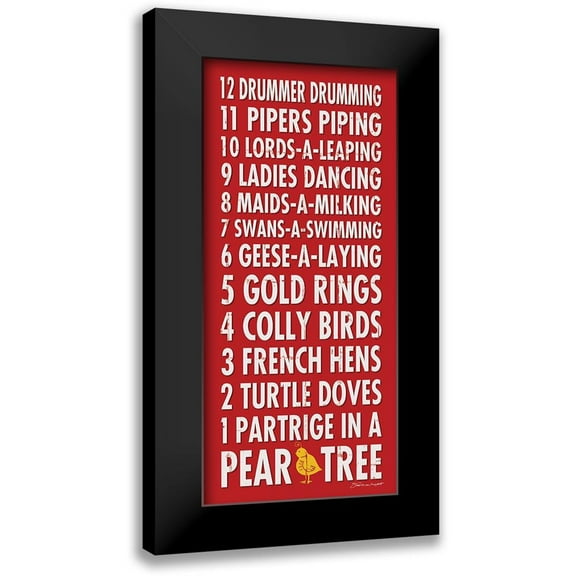 Marrott, Stephanie 9x14 Black Modern Framed Museum Art Print Titled - 12 Days of Christmas