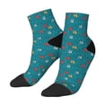 thumbnail image 3 of Salouo Funny Cat Blue Pattern Unisex Middle Tube Socks,Middle-Finger Knee High Socks Over The Calf Tube Stocking Crew Stockings for Women and Men Tube Socks, 3 of 8