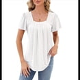 thumbnail image 1 of Blusas Tipo Túnica para Mujer, Holgadas, de Corta, con Cuello Redondo, Informales, de Verano M, 1 of 10
