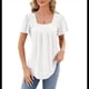 thumbnail image 1 of Blusas Tipo Túnica para Mujer, Holgadas, de Corta, con Cuello Redondo, Informales, de Verano L, 1 of 10