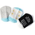 thumbnail image 4 of Baby Non Slip Grip Crew Socks 12 Pairs with Non Skid Soles for Infants Toddlers Kids Boys Girls, 4 of 7