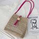 thumbnail image 2 of Bolsa tipo cubo tejido Durable con cuentas de madera Resistente a los arañazos Mujer Ocio diario Tmvgtek Para Estrenar, 2 of 3