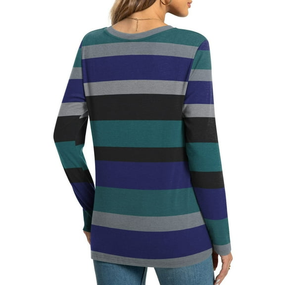 Aayomet Womens Long Sleeve Tops Women Long Sleeve Crop Top Turtleneck Soft Lightweight Basic Slim Fit Tops,Blue L