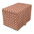 thumbnail image 1 of Moroccan Dog Crate Cover, Bicolour Classic Middle Eastern Art with Floral Starry Motifs, Easy to Use Pet Kennel Cover Small Dogs Puppies Kittens, 7 Sizes, Vermilion Earth Yellow, by Ambesonne, 1 of 6