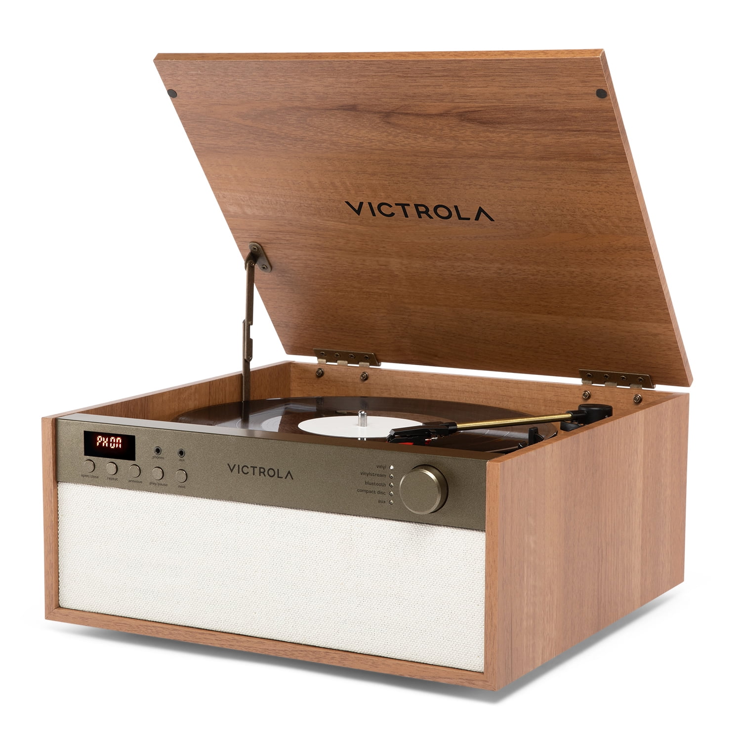 Victrola Venture Vista - 5-in-1 Record Player: Turntable, CD Player, Bluetooth, and VINYLSTREAM