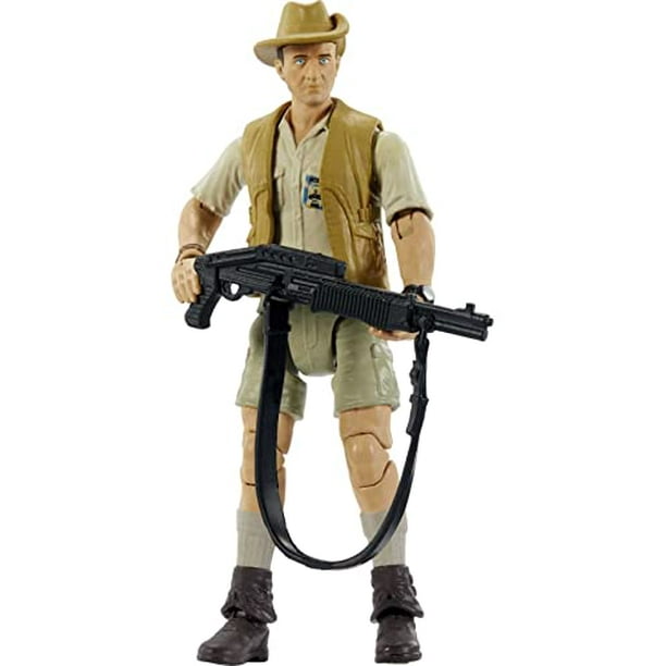 Mattel Jurassic World Mattel Jurassic Park Hammond Collection Figura de acción humana, Robert Muldoon con articulación, 3,75 pulgadas de alto