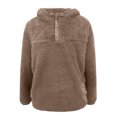 thumbnail image 5 of DHFJKG Hoodies For Women Sweatshirt Quarter Zip Fuffy Long Sleeve Pullover Winter Double-Sided Plush Cozy Tops, 5 of 5