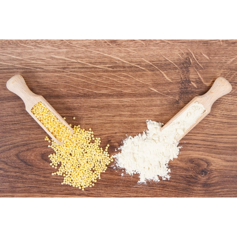 Organic Millet Flour, 16 Pounds — Non-GMO, Kosher, Raw Organic Millet Flour, 16 Pounds — Non-GMO, Kosher, Raw
