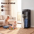 thumbnail image 4 of Advwin 3 in 1 Water Cooler Dispenser with Ice Maker, Bottom Loading Hot & Cold Water Dispenser, 33lbs Ice in 24H, 7-Min Fast Bullet Ice, Fits 3-5 Gallon Bottles, Child Safety Lock for Home Office, 4 of 9