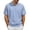 #0116-Light Blue, variant on Qiyinn Men's Solid Color Short Sleeve Turn-Down Collar Casual Business Top T-Shirt