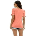 thumbnail image 5 of Women Summer Square Neck Ruffled Tops Short Sleeve Blouse Casual T-Shirt Top, 5 of 5