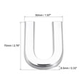 thumbnail image 2 of Uxcell 2.76 Inch ABS Self Adhesive House Letter U Plating Silver Tone 2 Pack, 2 of 5