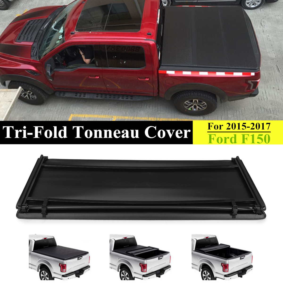 Auto Parts And Vehicles Tonneau Cover Soft Tri Fold For Ford F150 Pickup Truck 6 5ft Bed New Truck Bed Accessories
