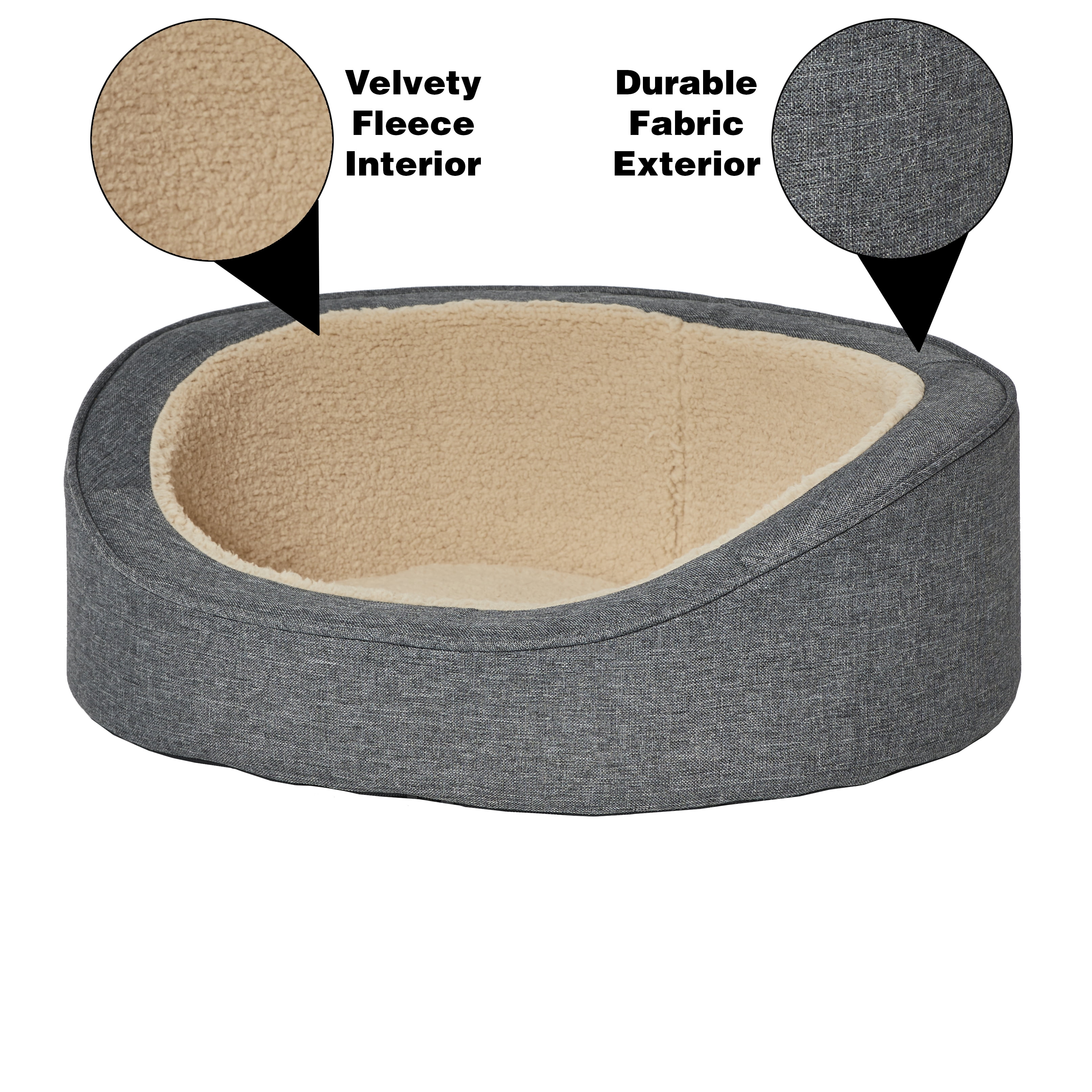 Extra Small QuietTime Deluxe Hudson Pet Bed Gray Walmart