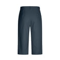 thumbnail image 5 of Oiangi Capris for Men Elastic Waistband Breathable Dress Pants Casual Button Zipper Beach Capri Pants with Pockets Navy XL, 5 of 8