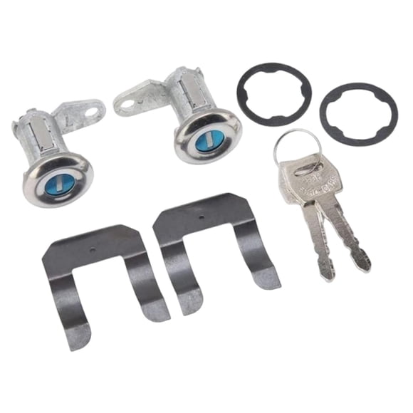 Cerradura de puerta de coche,5070001 1 par de cilindros de cerradura de puerta con llaves,Reemplazo del cilindro de la cerradura y el juego de llaves de la puerta,Accesorios profesionales para