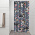 thumbnail image 2 of Border Collie Dog and Flower Florals Shower Curtain 36"x72" ,Bathroom Decorative Shower Curtains Set with 12 Hooks,Modern Waterproof Washable Shower Curtain, 2 of 6