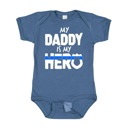 

Inktastic My Daddy is My Hero Police Officer Family Gift Baby Boy or Baby Girl Bodysuit