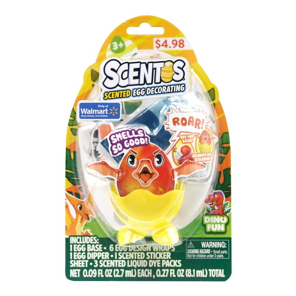 Scentos Scented Easter Dino Egg Decorating Kit - Age Group 3  - Boys and Girls - Only at Walmart