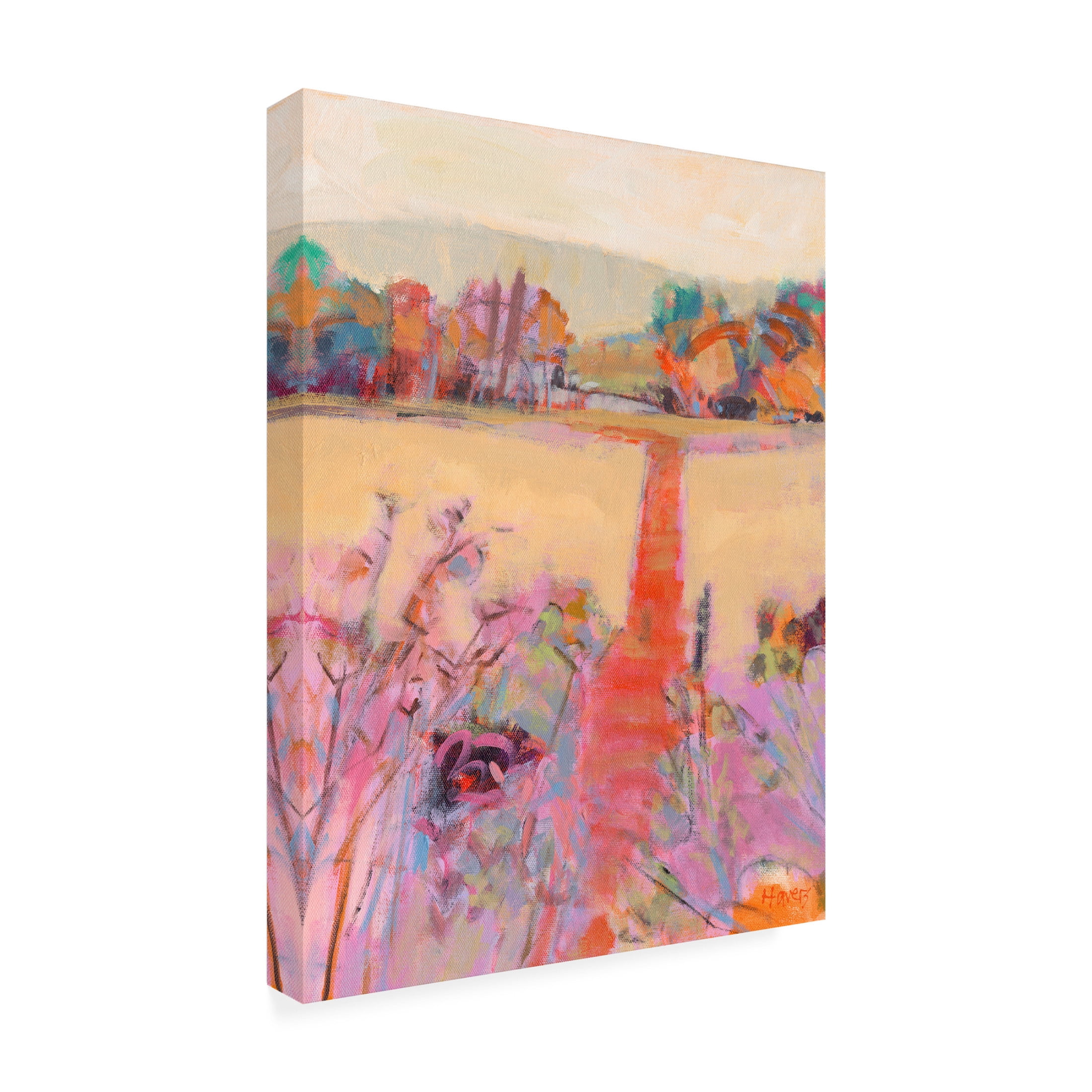 Canvas Wall Art - Chrissie Havers 'Red Path' Wall Art for Living Room, Bedroom, or Office Décor by Trademark Fine Art - 14 x 19 Inches