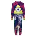 thumbnail image 5 of Gravity Falls Men's Hooded Jumpsuit - Zip Up One Piece Pajamas Soft Cozy Winter Warm Plush Loungewear, 5 of 8